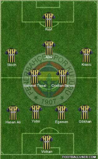 Fenerbahçe SK Formation 2012