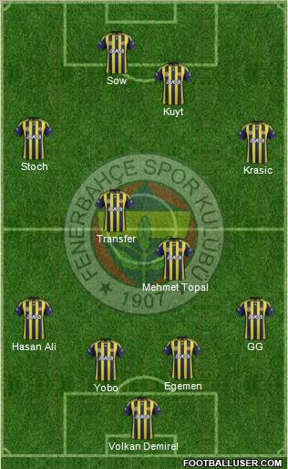 Fenerbahçe SK Formation 2012
