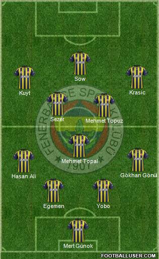 Fenerbahçe SK Formation 2012
