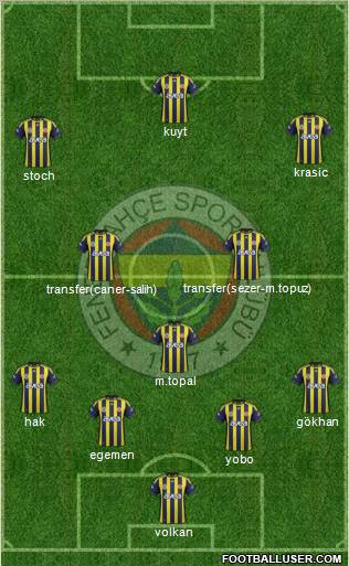 Fenerbahçe SK Formation 2012