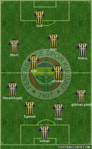 Fenerbahçe SK Formation 2012