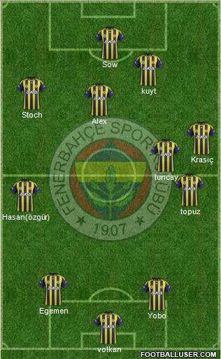 Fenerbahçe SK Formation 2012