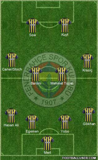 Fenerbahçe SK Formation 2012