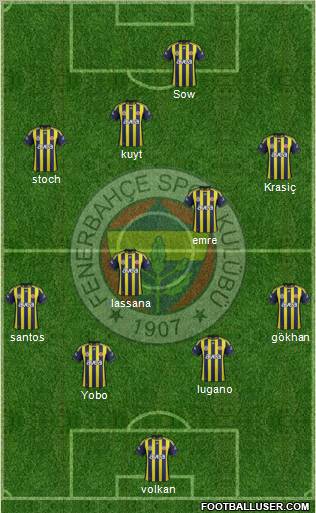 Fenerbahçe SK Formation 2012