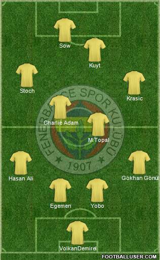 Fenerbahçe SK Formation 2012