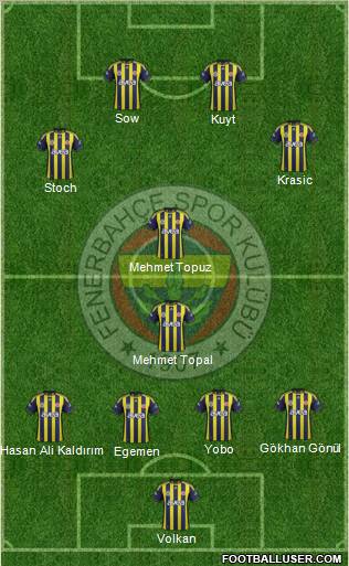 Fenerbahçe SK Formation 2012