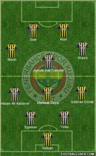 Fenerbahçe SK Formation 2012
