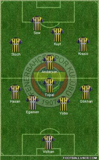 Fenerbahçe SK Formation 2012