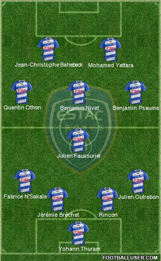 Esperance Sportive Troyes Aube Champagne 4-1-3-2 football formation