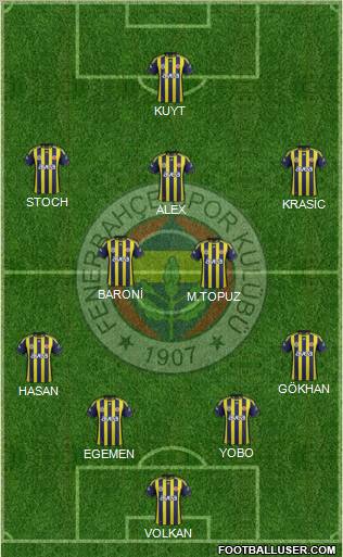 Fenerbahçe SK Formation 2012