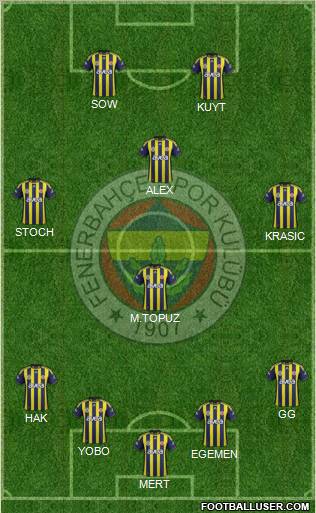 Fenerbahçe SK Formation 2012