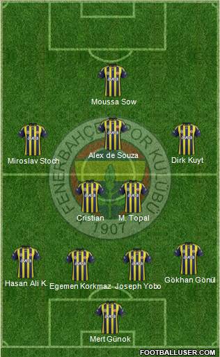 Fenerbahçe SK Formation 2012
