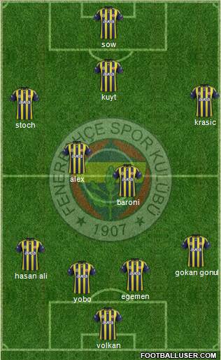 Fenerbahçe SK Formation 2012