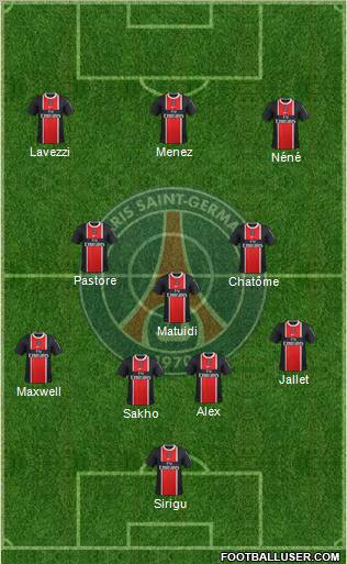 Paris Saint-Germain Formation 2012
