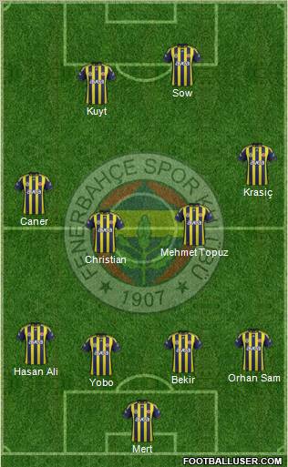 Fenerbahçe SK Formation 2012