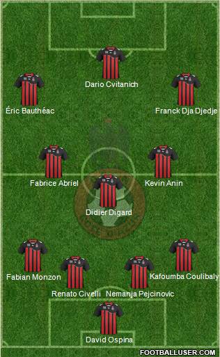 OGC Nice Côte d'Azur Formation 2012