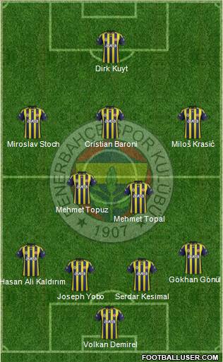 Fenerbahçe SK Formation 2012