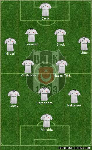 Besiktas JK Formation 2012