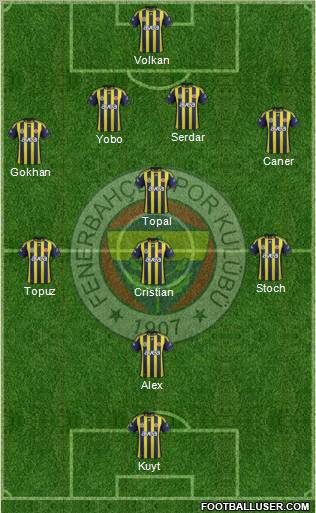 Fenerbahçe SK Formation 2012