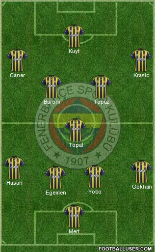 Fenerbahçe SK Formation 2012