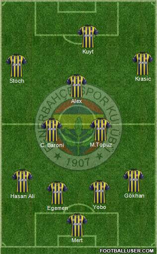 Fenerbahçe SK Formation 2012