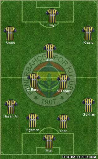 Fenerbahçe SK Formation 2012