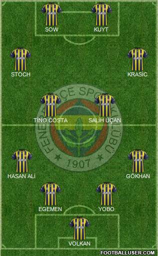 Fenerbahçe SK Formation 2012