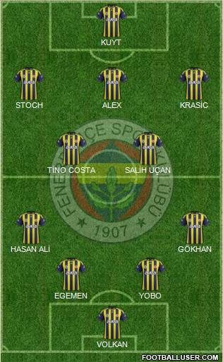 Fenerbahçe SK Formation 2012