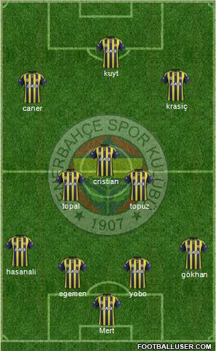 Fenerbahçe SK Formation 2012
