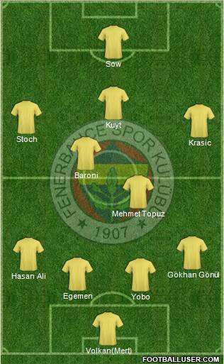 Fenerbahçe SK Formation 2012