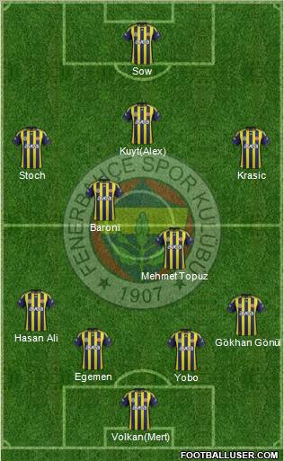 Fenerbahçe SK Formation 2012