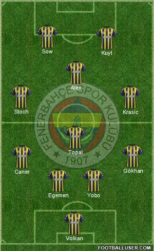 Fenerbahçe SK Formation 2012