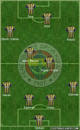 Fenerbahçe SK Formation 2012