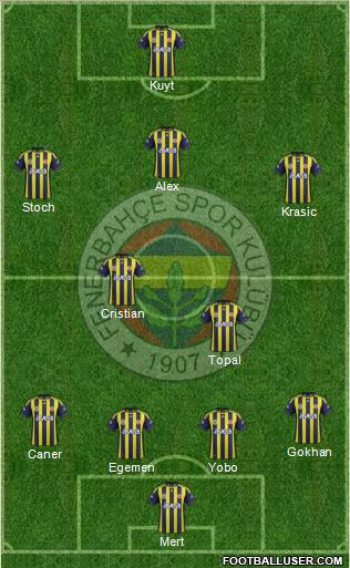 Fenerbahçe SK Formation 2012
