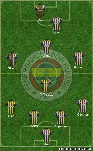 Fenerbahçe SK Formation 2012