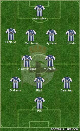 R.C. Deportivo de La Coruña S.A.D. Formation 2012