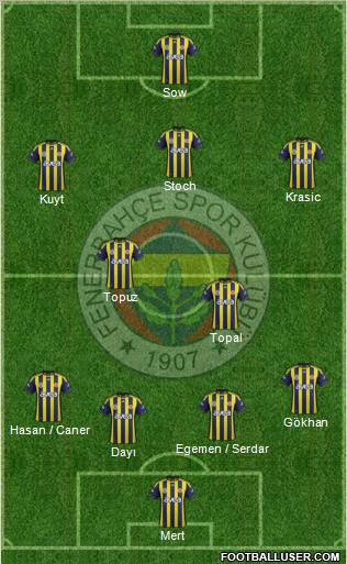 Fenerbahçe SK Formation 2012