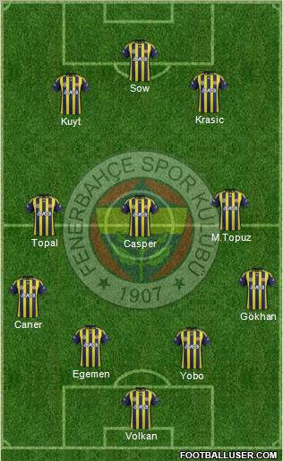 Fenerbahçe SK Formation 2012