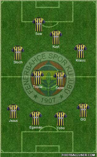 Fenerbahçe SK Formation 2012