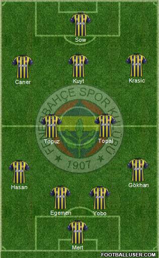 Fenerbahçe SK Formation 2012