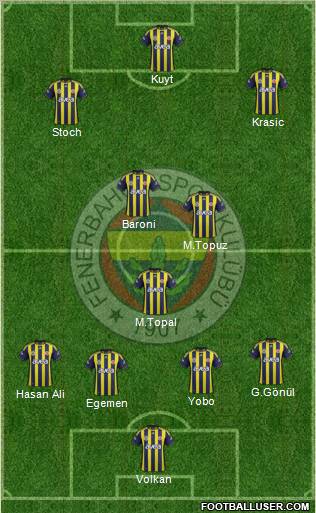 Fenerbahçe SK Formation 2012