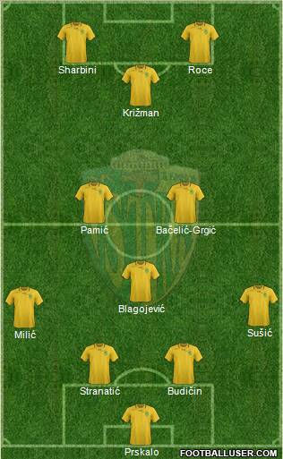 NK Istra 1961 Formation 2012
