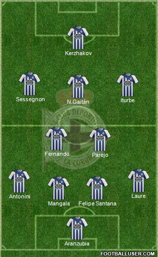 R.C. Deportivo de La Coruña S.A.D. Formation 2012