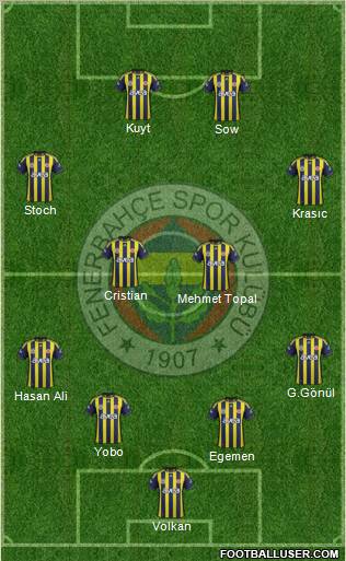 Fenerbahçe SK Formation 2012