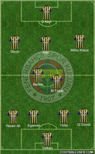 Fenerbahçe SK Formation 2012