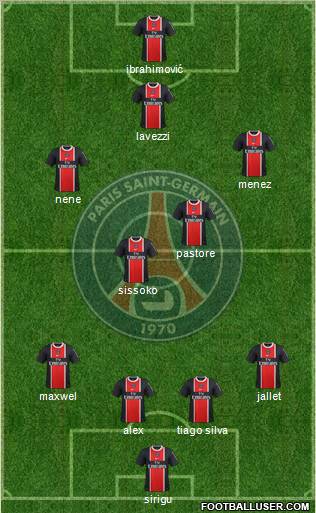 Paris Saint-Germain Formation 2012
