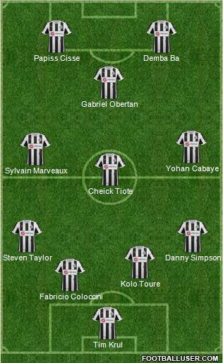Newcastle United Formation 2012