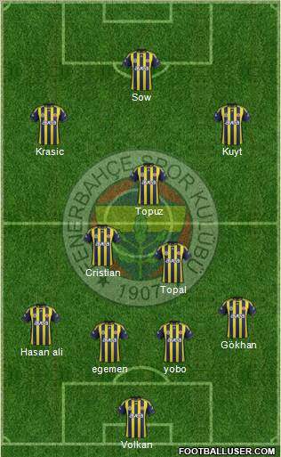 Fenerbahçe SK Formation 2012