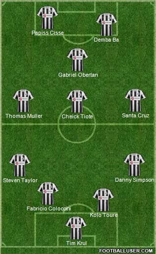 Newcastle United Formation 2012
