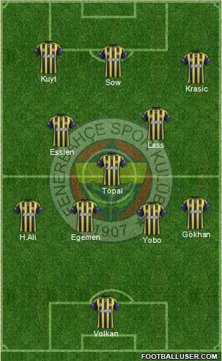 Fenerbahçe SK Formation 2012